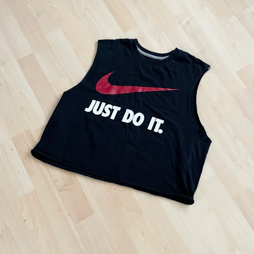 Nike “Just Do It” Black Crop Top Tank